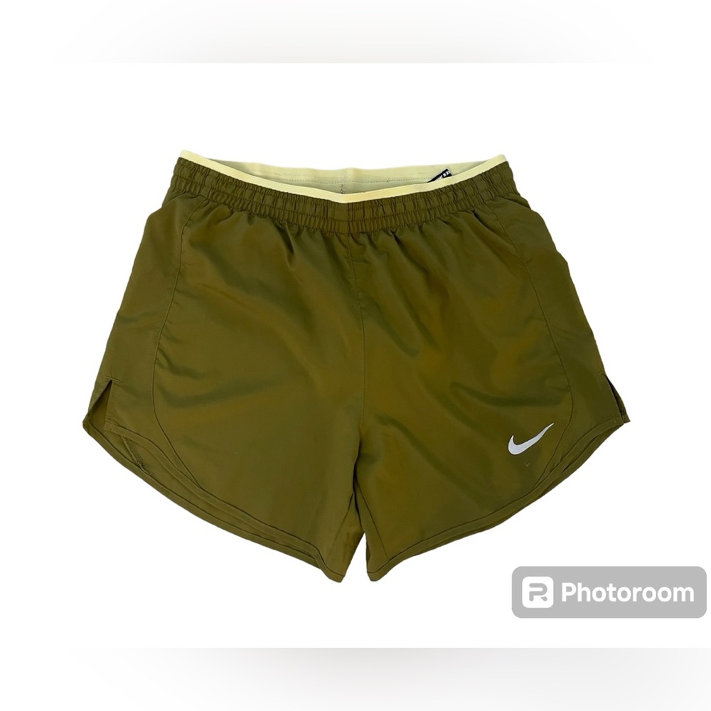 Nike. Dri-Fit Women’s running shorts. Size Small. Two-Tone Green.
